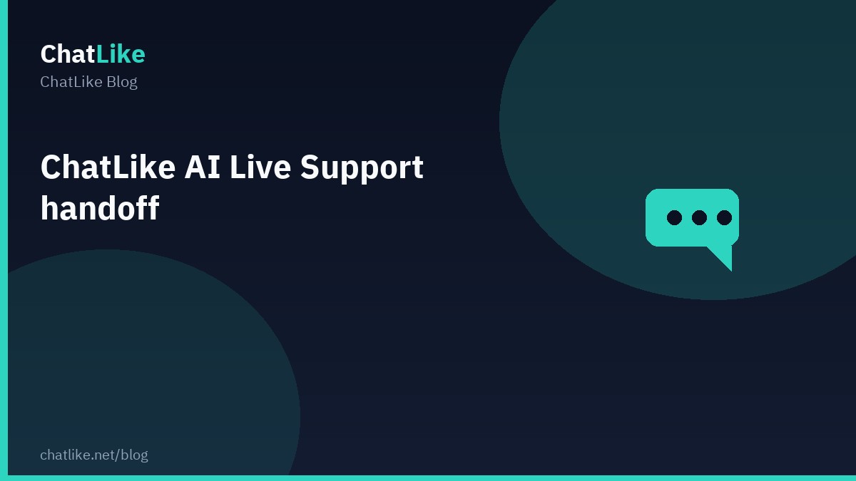 ChatLike AI Live Support handoff