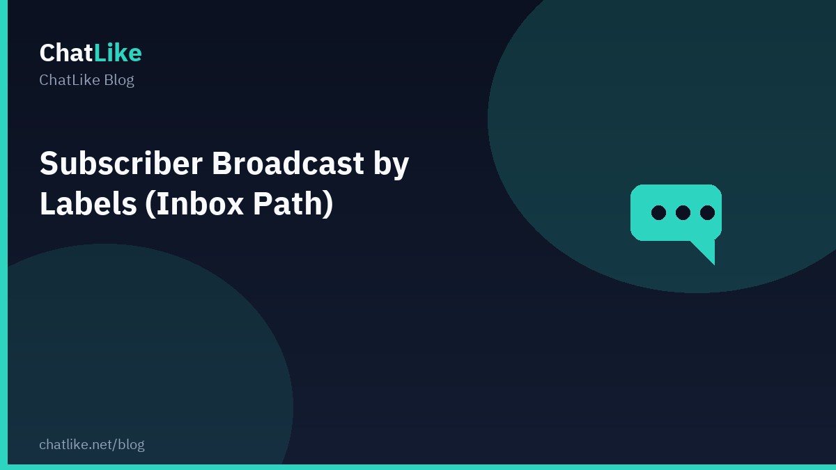 Subscriber Broadcast by Labels (Inbox Path)
