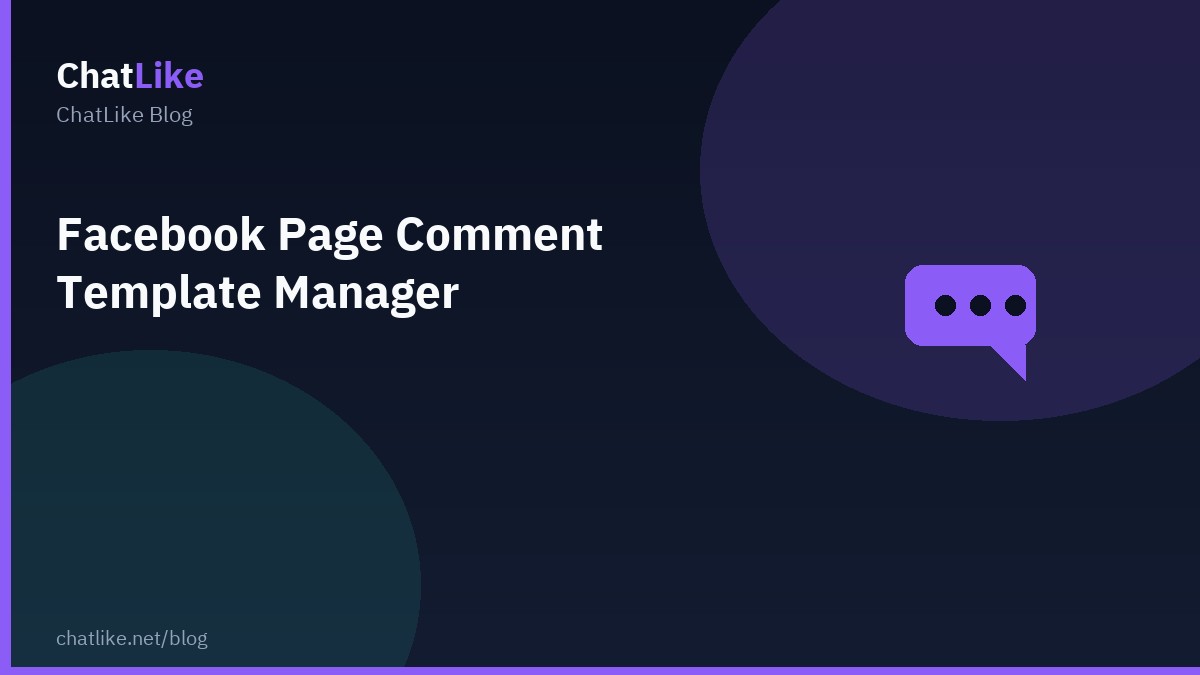 Facebook Page Comment Template Manager