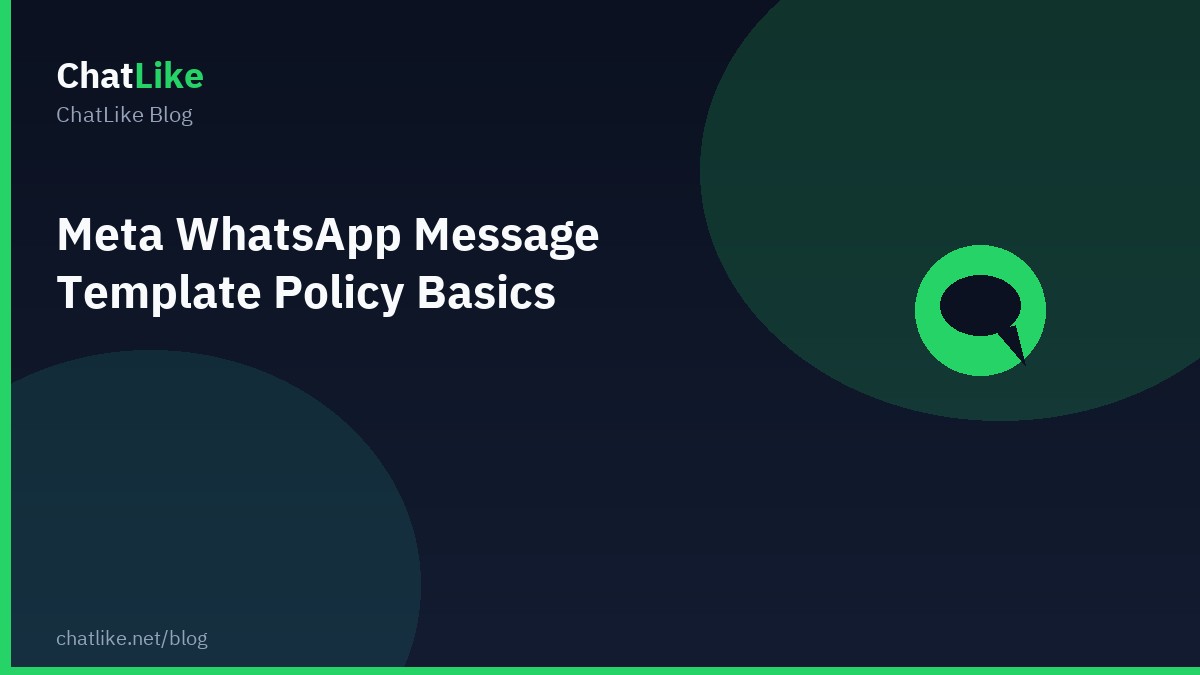 Meta WhatsApp Message Template Policy Basics