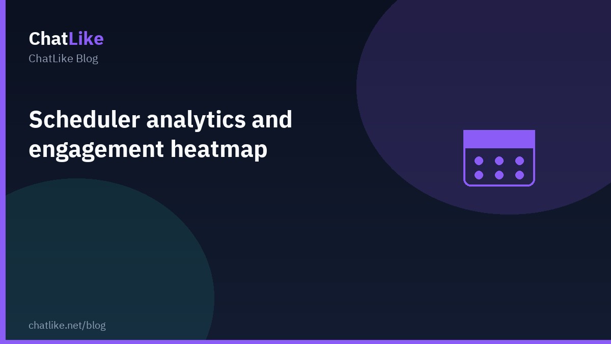 Scheduler analytics and engagement heatmap