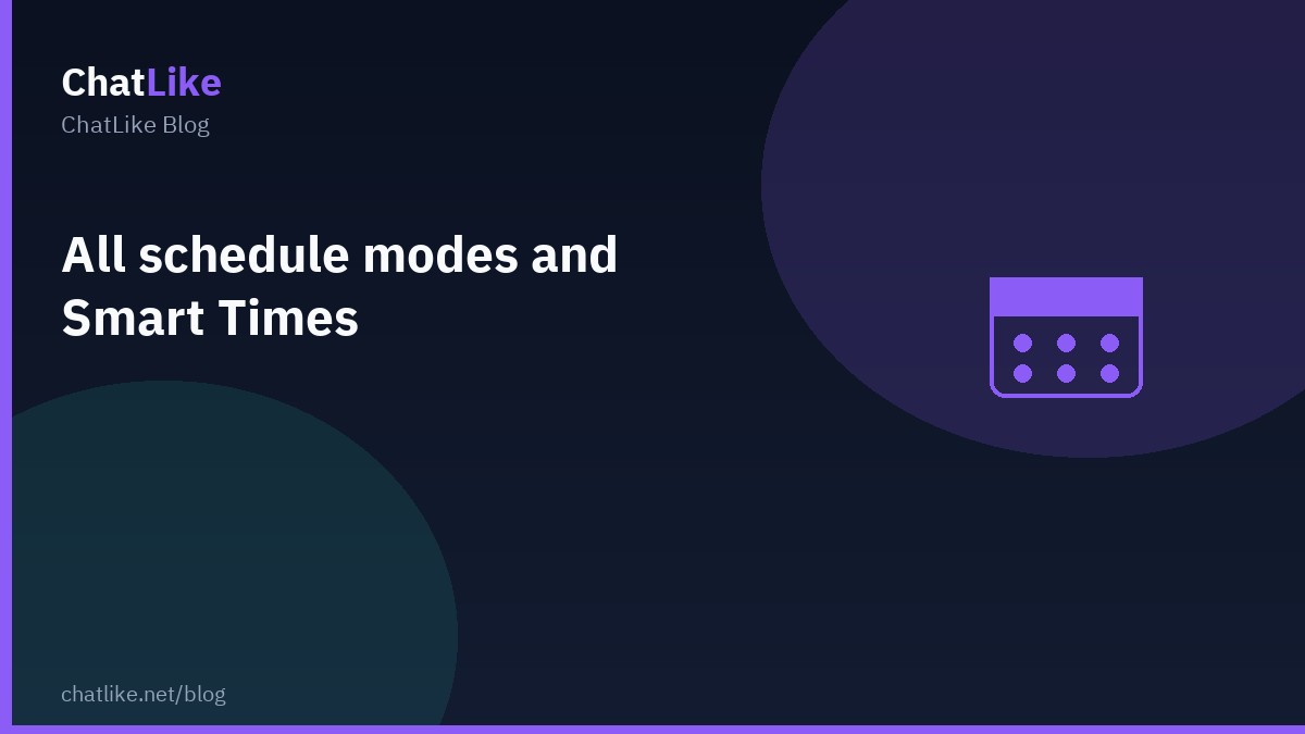 All schedule modes and Smart Times