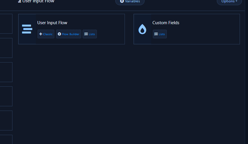 User Input Flow interior