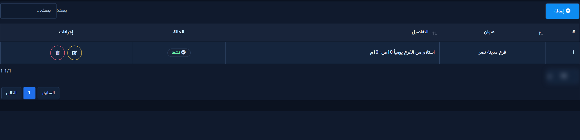 Pickup/delivery points linked to the physical store