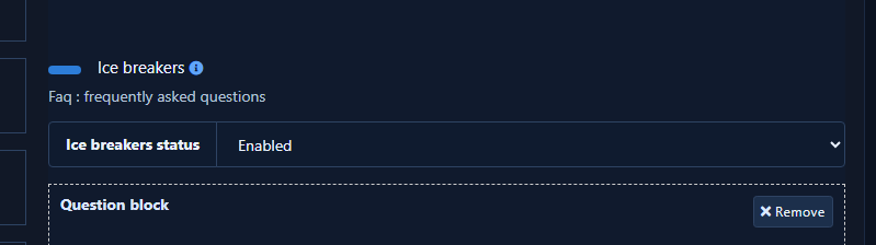 Ice breakers status set to Enabled