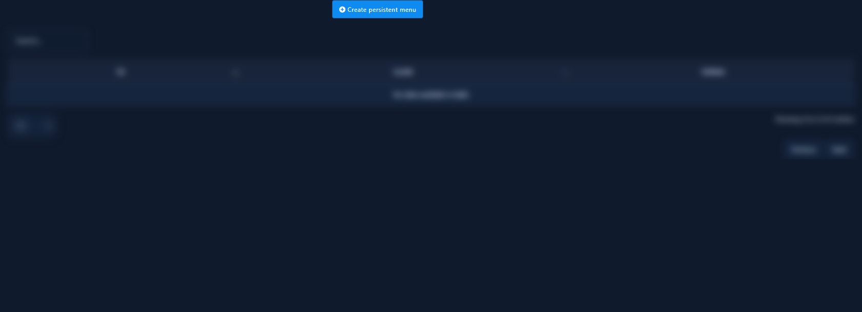 Persistent menu settings interior for Instagram
