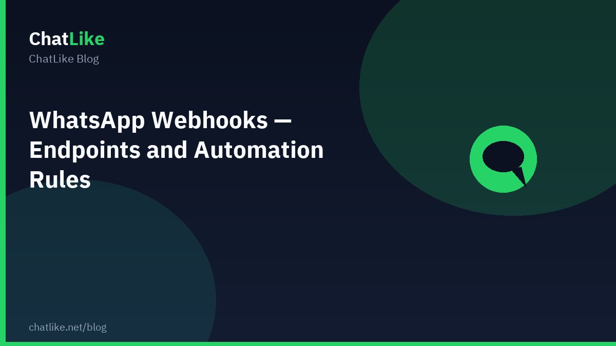 WhatsApp Webhooks — Endpoints and Automation Rules